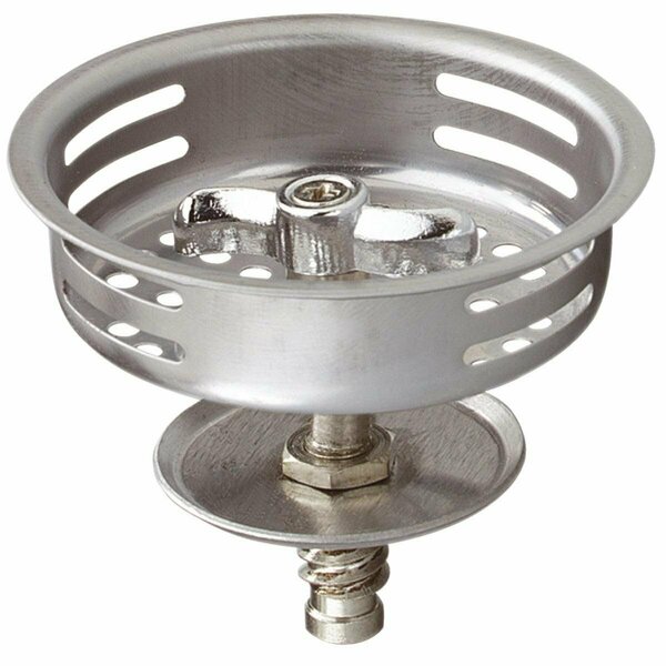 All-Source 3-1/2 In. Stainless Steel Turn2Seal Threaded Post Basket Strainer Stopper 1433-1SS